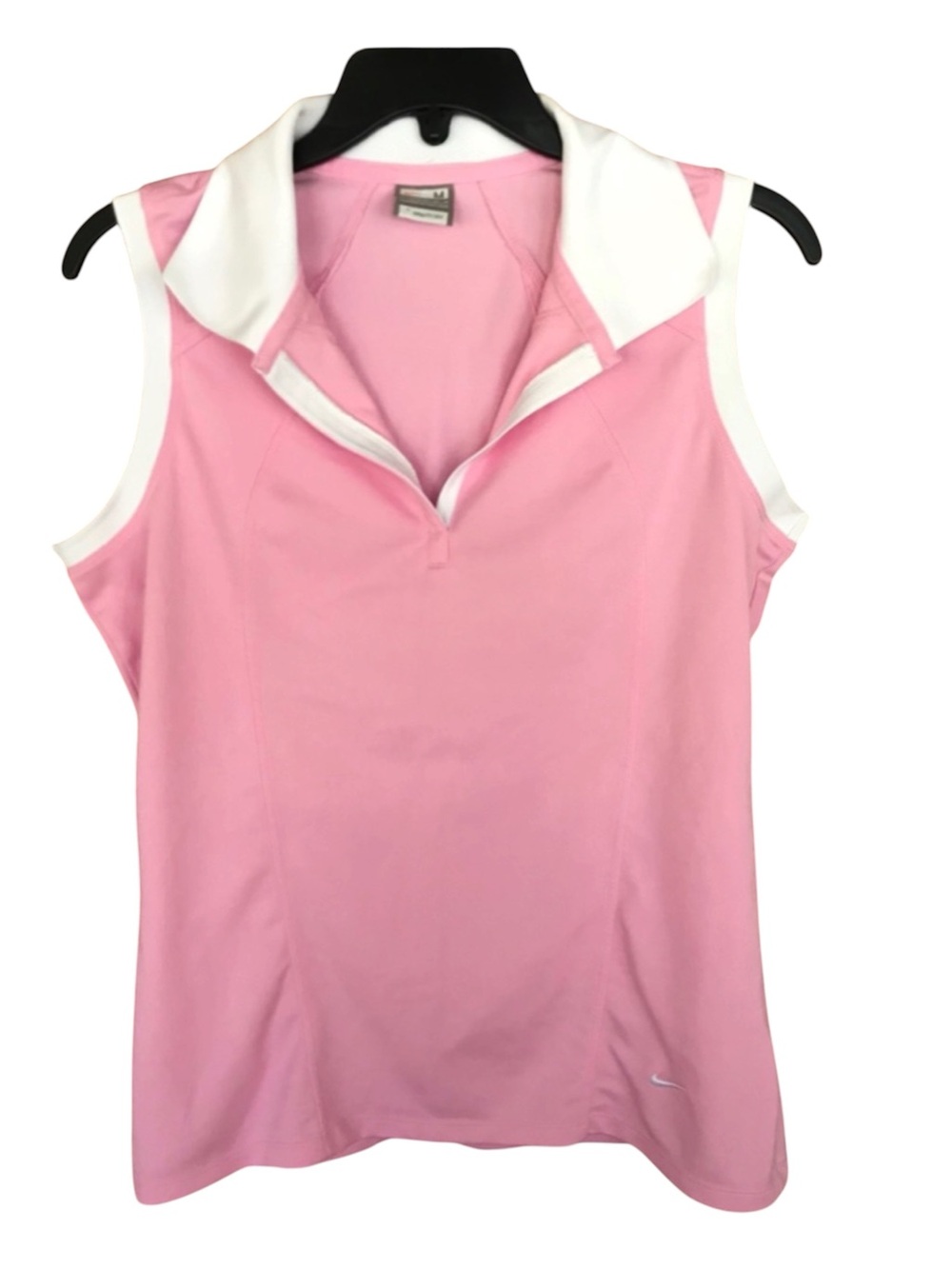 Nike Girls Medium 8-10 Pink Golf Performance Polo Sleeveless Athletic Top
